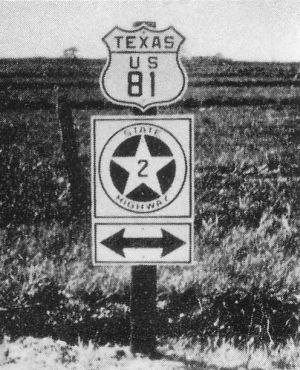 Historical route marker signs ca1930
