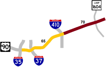 I-10 speed limit map