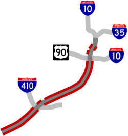 I-35 access roads map