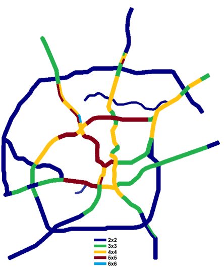 Lane count map