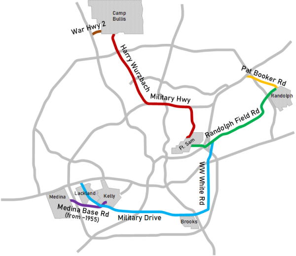 Map of military roads