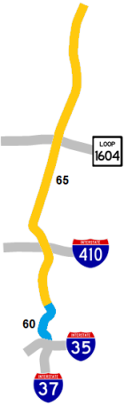 US 281 speed limit map