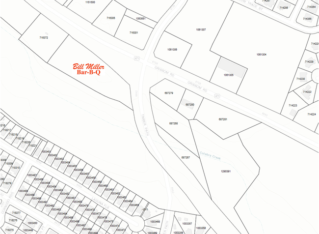 Property map of Grissom/Timber Path intersection