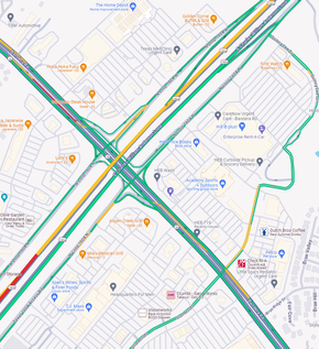 Google Maps traffic screenshot after