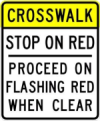 HAWK crosswalk sign