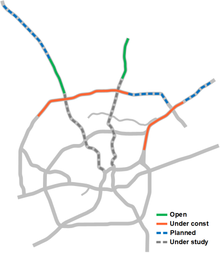 HOV lane map