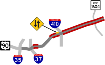 I-10 East access roads map