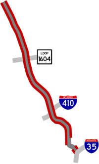 I-10 access roads map