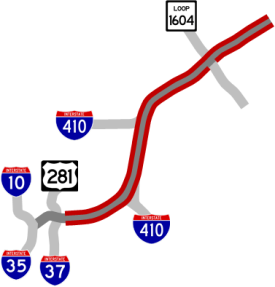 I-35 access roads map