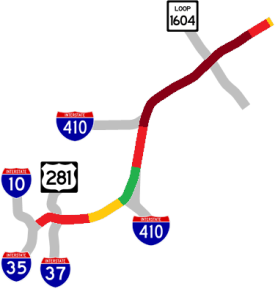 I-35 North traffic map