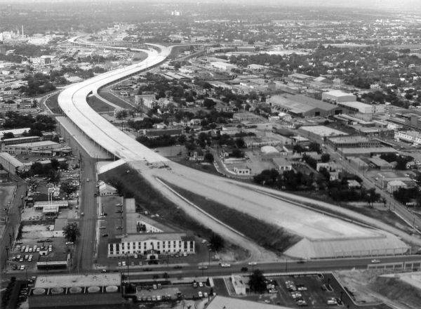 I-37 at Commerce looking north in 1971