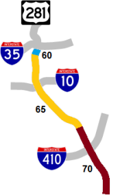 I-37 speed limit map