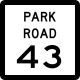 Park Road 43 sign
