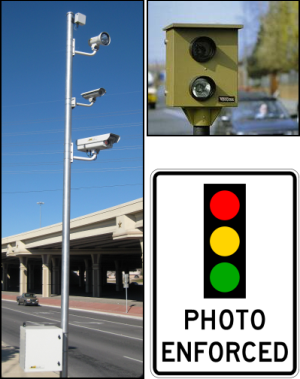 Red light cameras collage