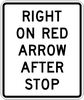 Right on red arrow allowed sign