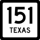SH 151 standalone sign