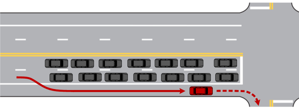 Shoulder right turn violation