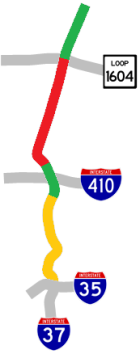 US 281 traffic map
