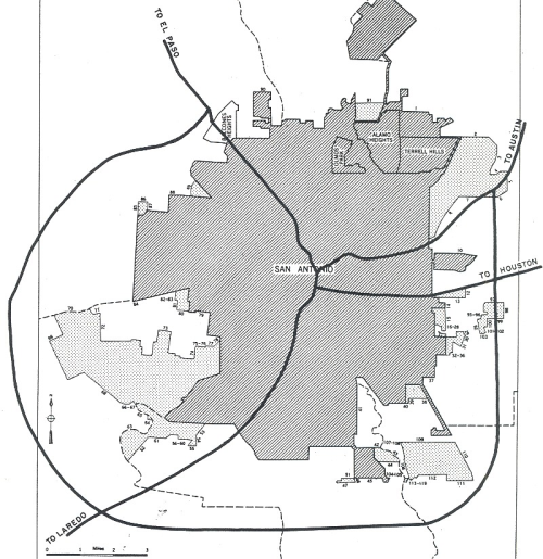 Interstate Highway plan for San Antonio