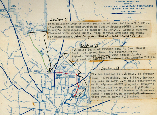 History of Local Military Roads - The Texas Highway Man